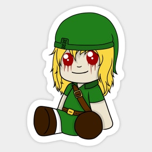 ben drowned doll chibi Sticker